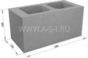 СКЦ-1Р (2-пустотный керамзитный блок)